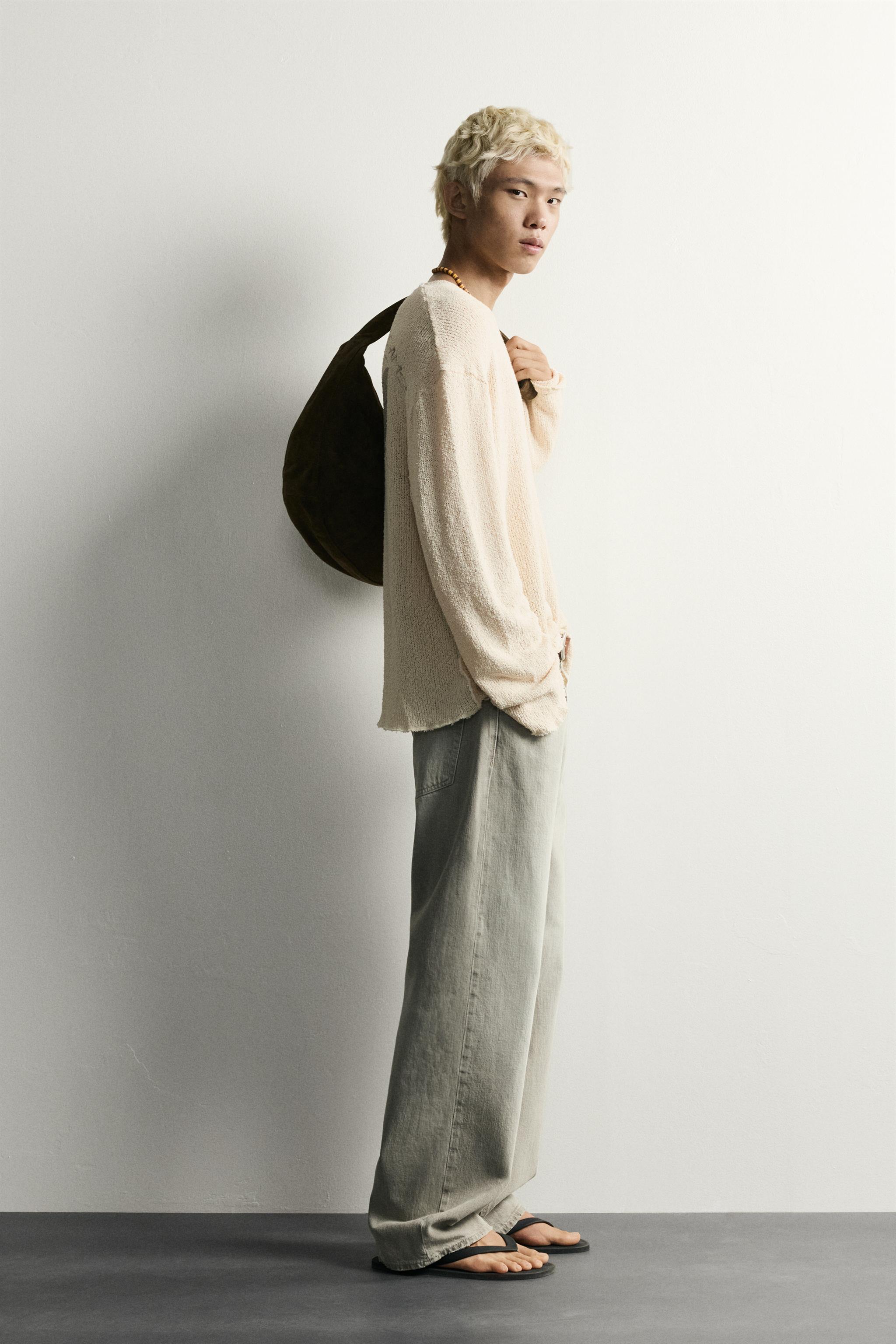 WASHED PRINT KNIT T-SHIRT